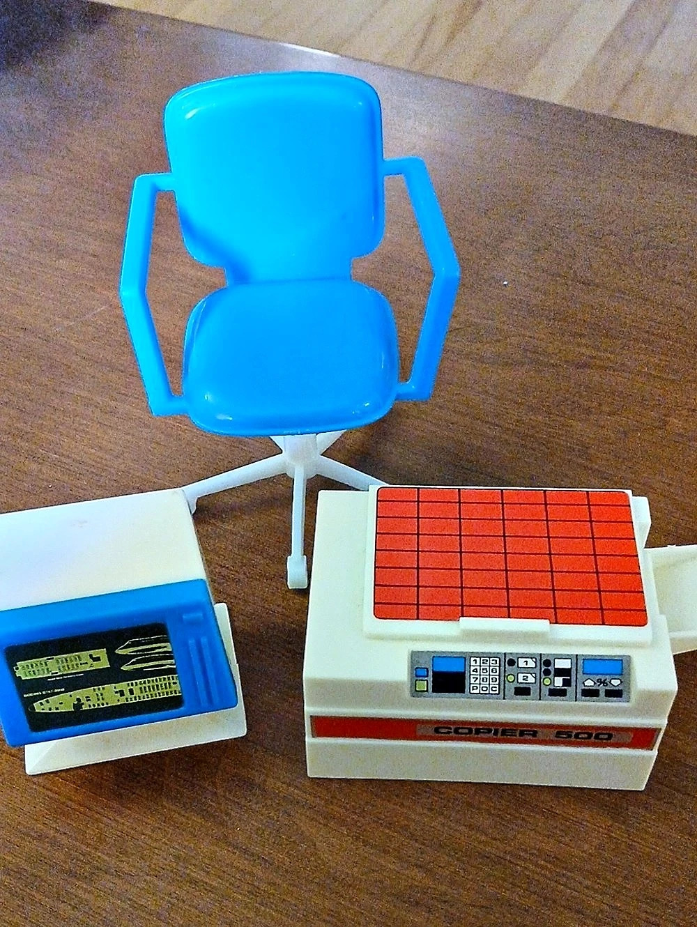 Vintage 70/80s Era Barbie Size Office Furniture Swivel Chair , Copier Etc.